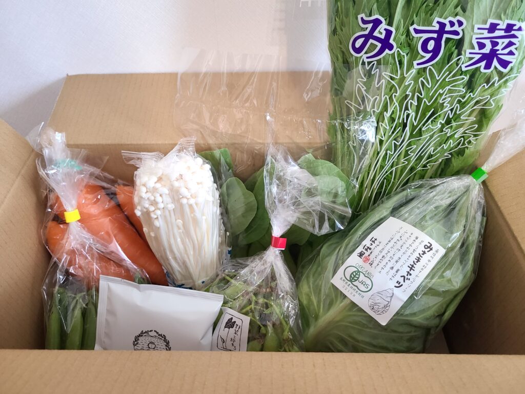 坂ノ途中の7種の野菜とおまけ